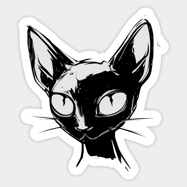 Dark kitty Sticker by stkUA